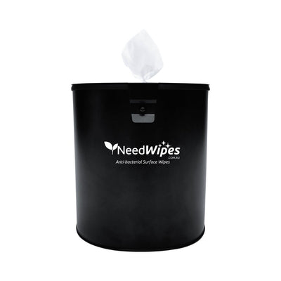 Need Wipes wall mounted gym dispenser in matte black