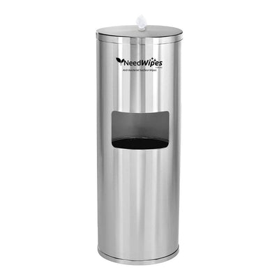 Need Wipes bin dispenser combo bin silver need wipes